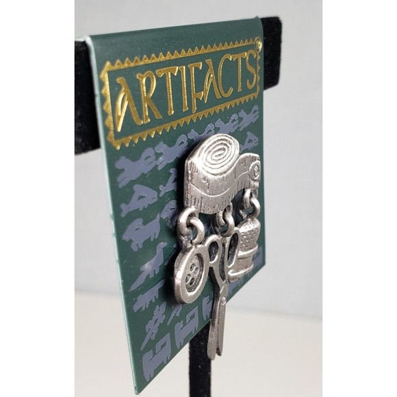 Signed JJ Jonette Vintage 1980s-90s Tack Pin Sewing Scissor Thimble - Picture 4 of 10